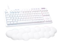 Logitech G713 Wired Gaming Keyboard, Tactile Switches (GX Brown), and Keyboard Palm Rest, White Mist  -  Teclado  - 920-010413